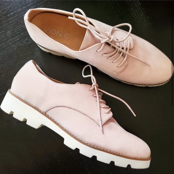 RARE VIONIC ADINA SUEDE PLATFORM OXFORD LOAFERS - Picture 3 of 11